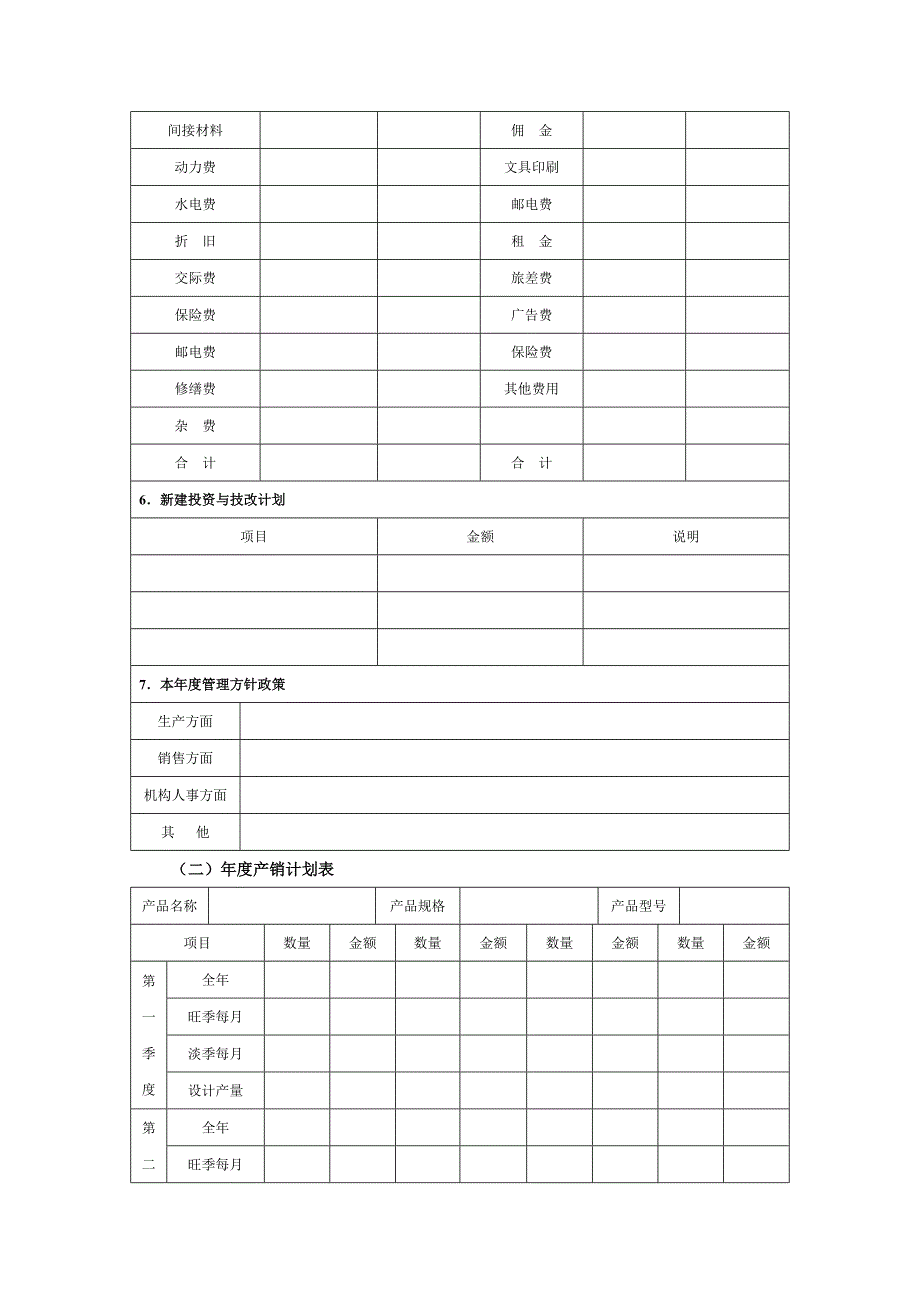 生产计划表单参考_第2页