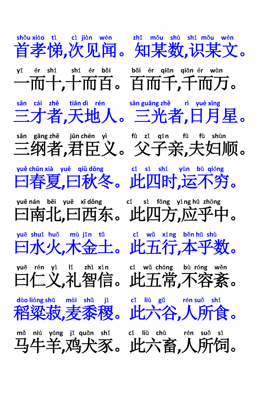 三字经带拼音可直接打印_第2页