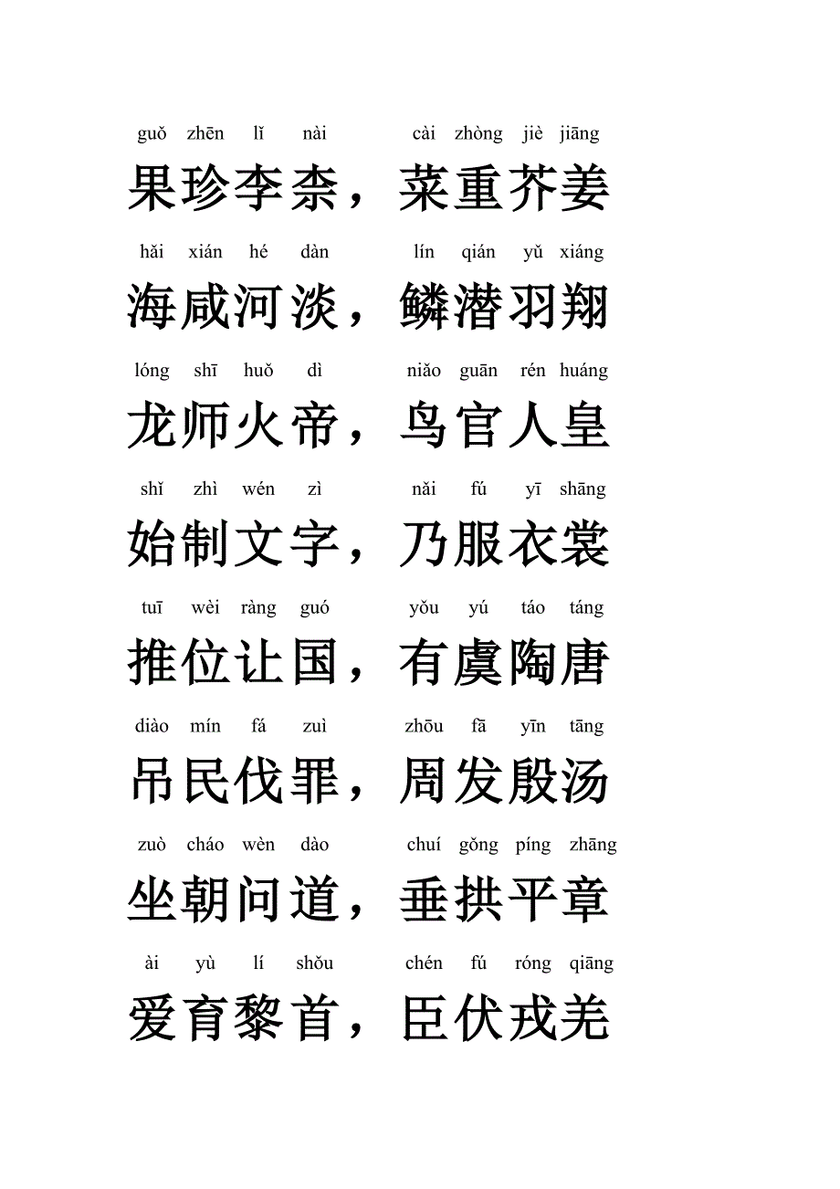 千字文全文带拼音——完美打印版.docx_第2页