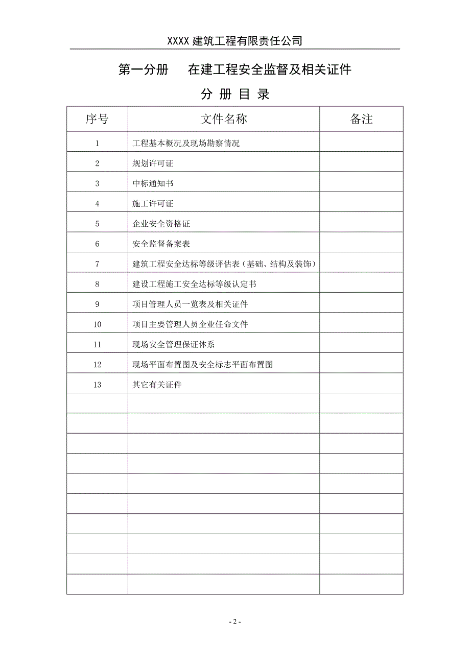 建筑工程安全资料目录_第2页