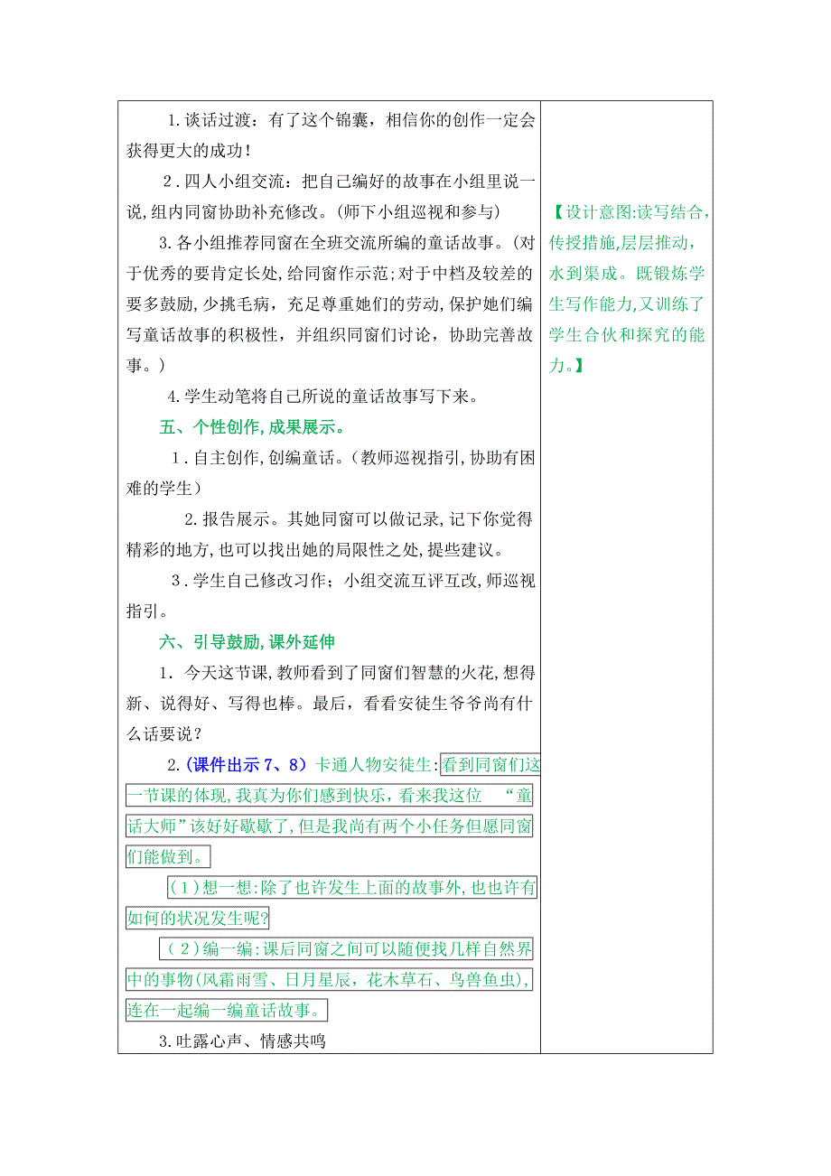 部编版三年级上册习作：我来编童话教案_第4页