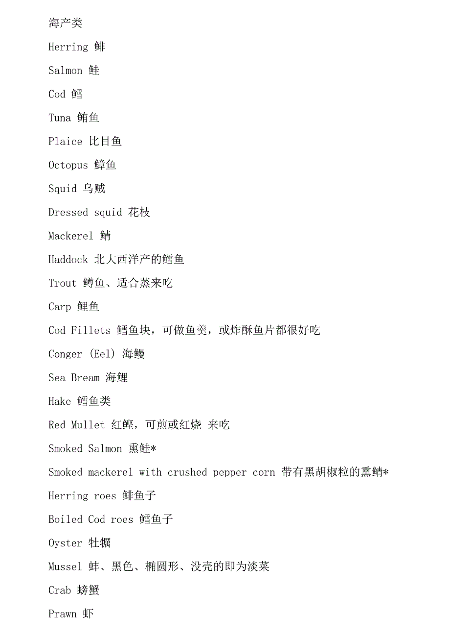 部分实用食品和日用品中英文对照.doc_第3页