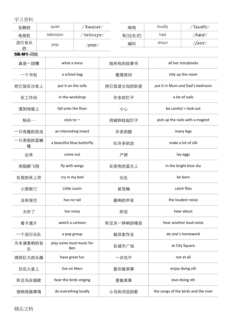 最新上海版牛津英语5B单词(含音标)与短语整理学习资料(DOC 14页)_第2页