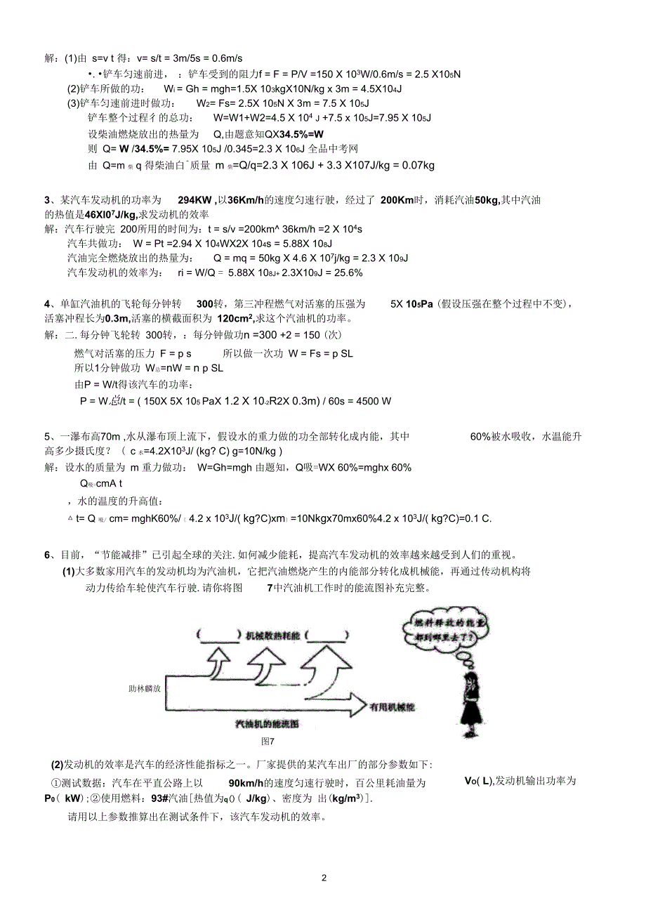 初中物理热电力综合训练题(带答案)_第2页