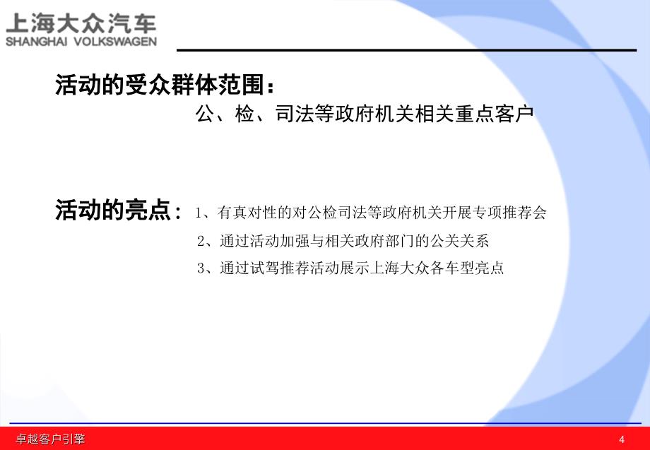 上海大众产品推介会CAE活动方案课件_第4页