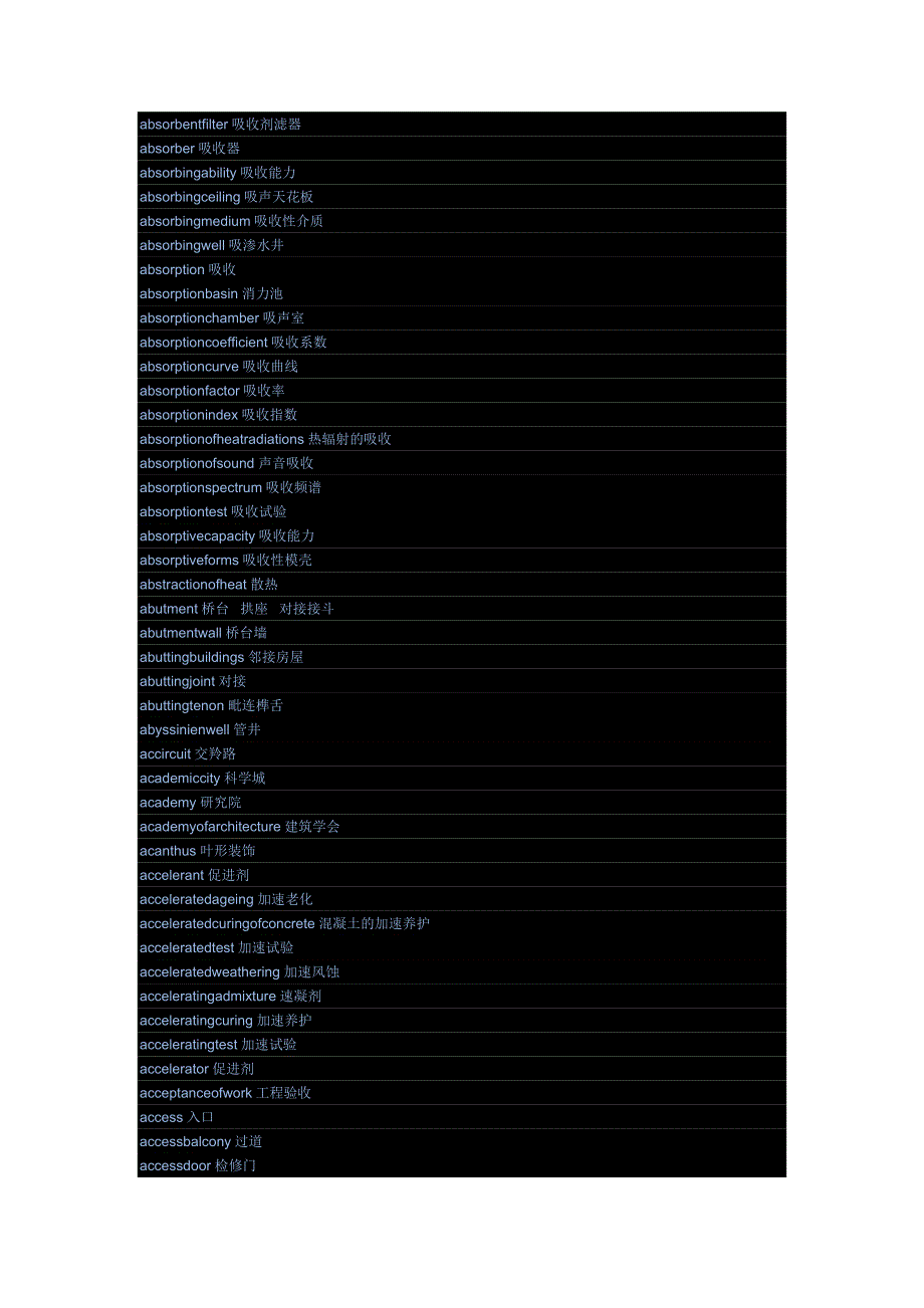 建筑专业英语词汇_第2页