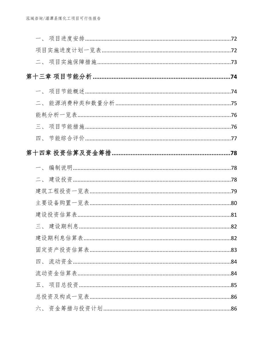 湄潭县煤化工项目可行性报告模板参考_第5页