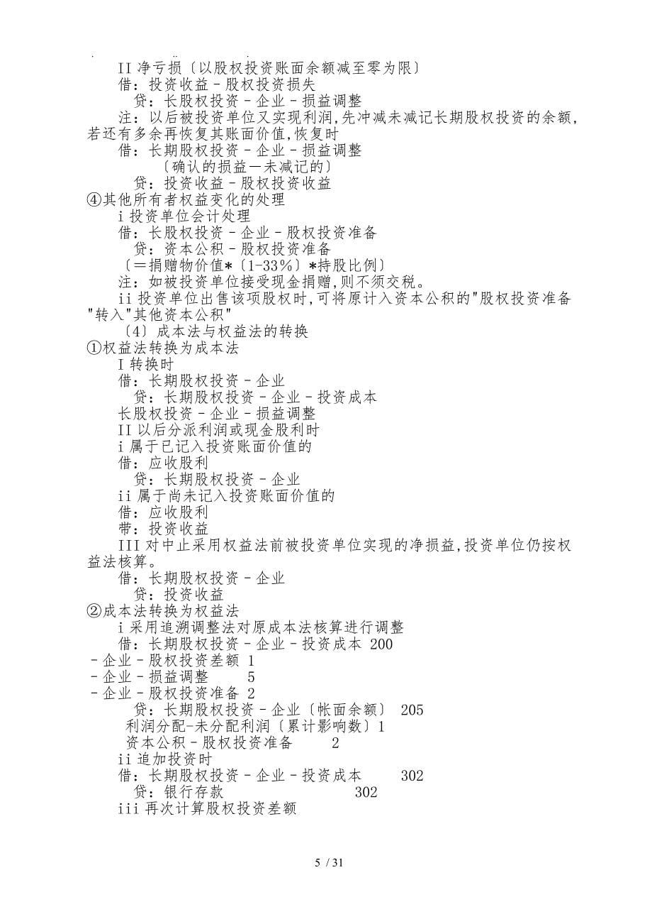 常用会计分录大全_第5页