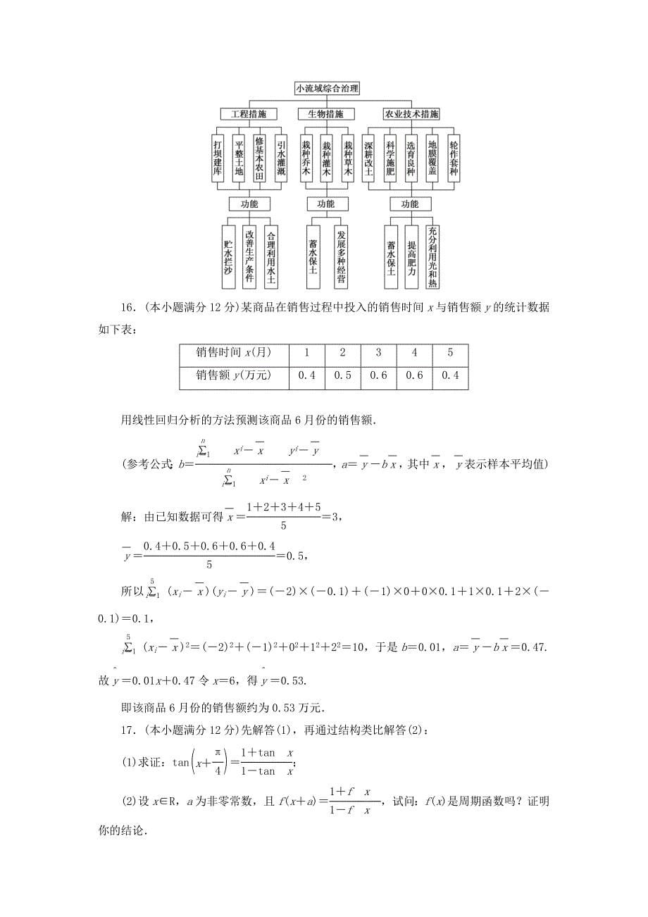 人教版 高中数学【选修 21】模块综合检测_第5页