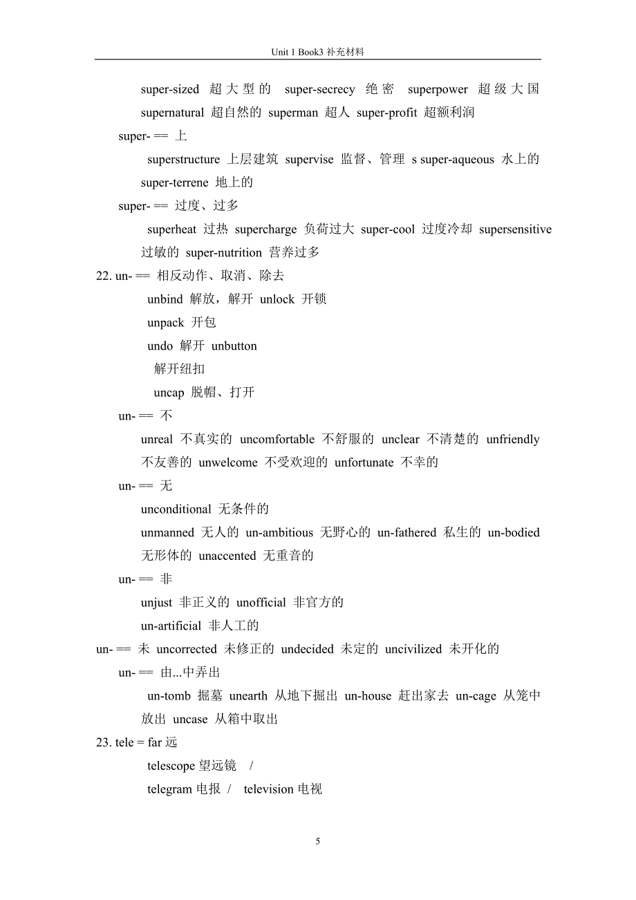 23个高考考纲前缀的意义与例词229056713.doc_第5页