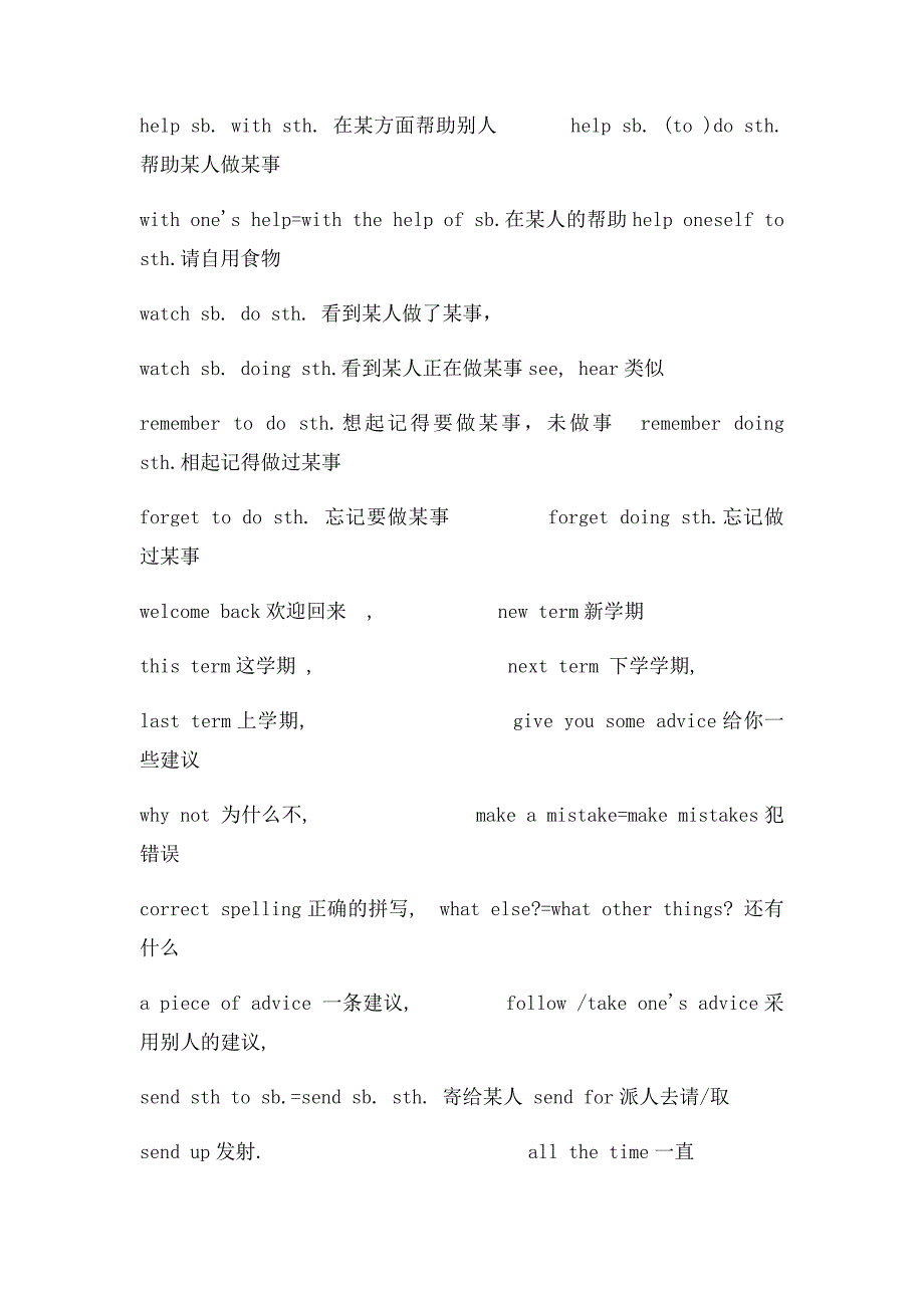 牛津英语上海初二英语上册知识点_第2页