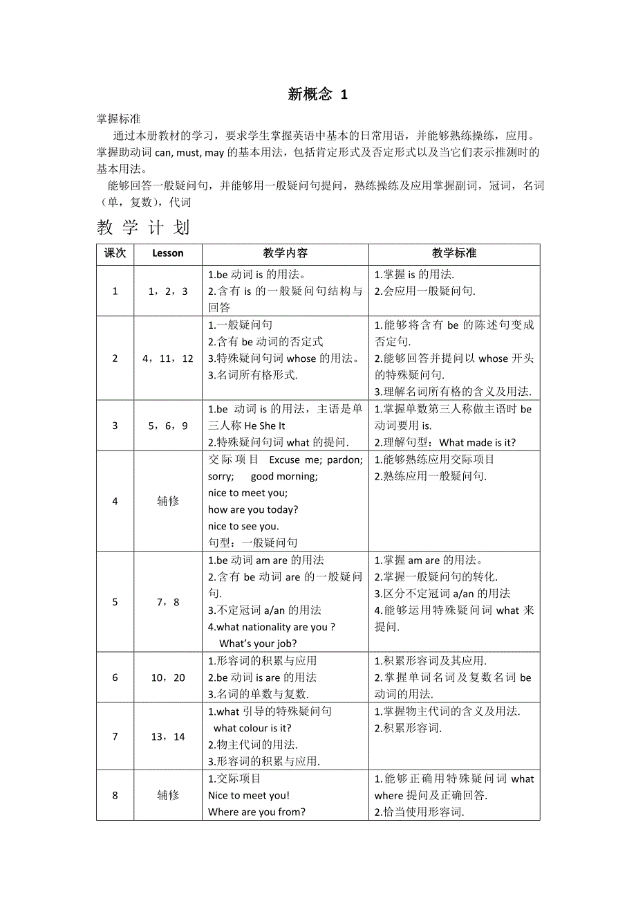 新概念一教学大纲_第1页