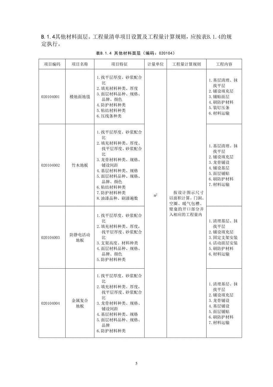 装饰装修工程量清单项目及其计算规则范本_第5页