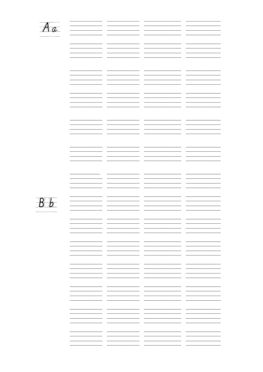 打印版26个英文字母书写标准及练习本_第2页