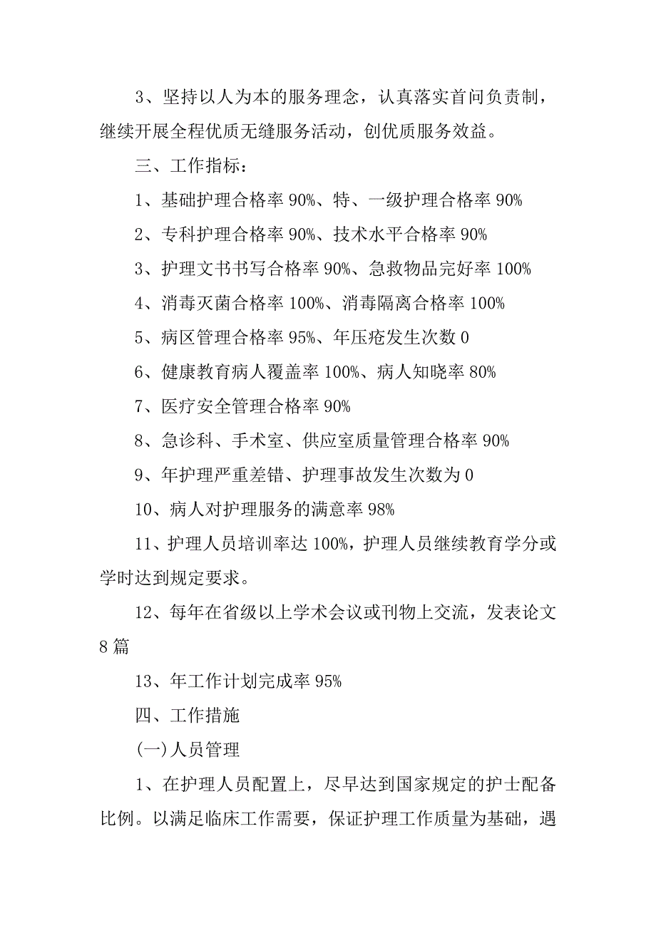 2023年医院护理工作人员计划_第2页