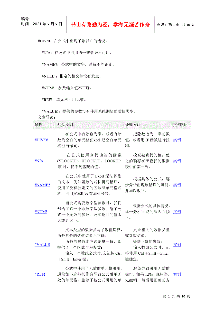 计算机电子表格公式应用常见错误及处理_第1页