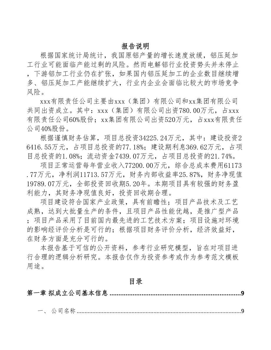 深圳关于成立铝型材公司可行性研究报告(DOC 82页)_第2页