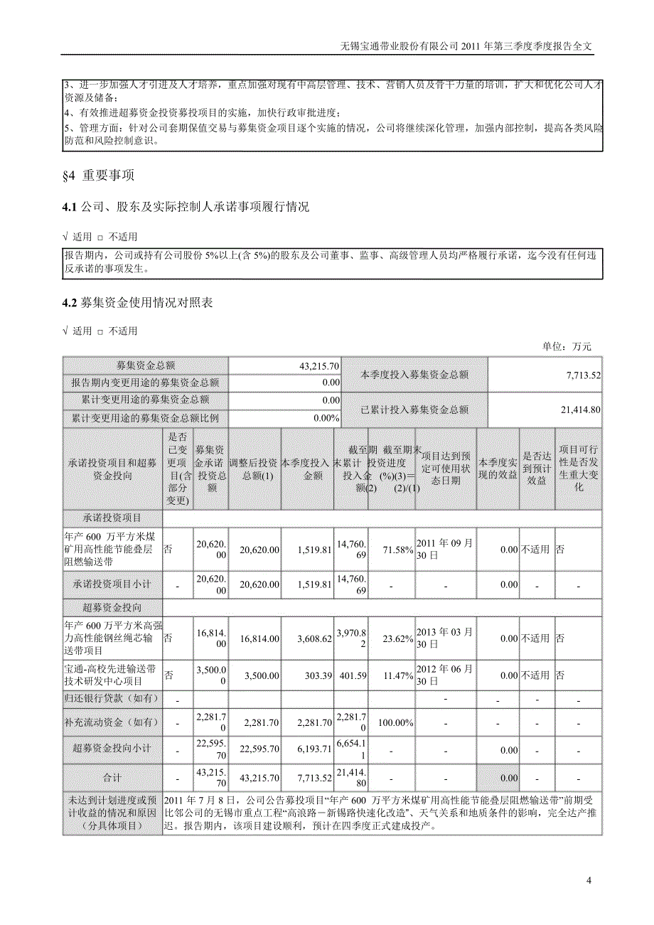 宝通带业：第三季度报告全文_第4页