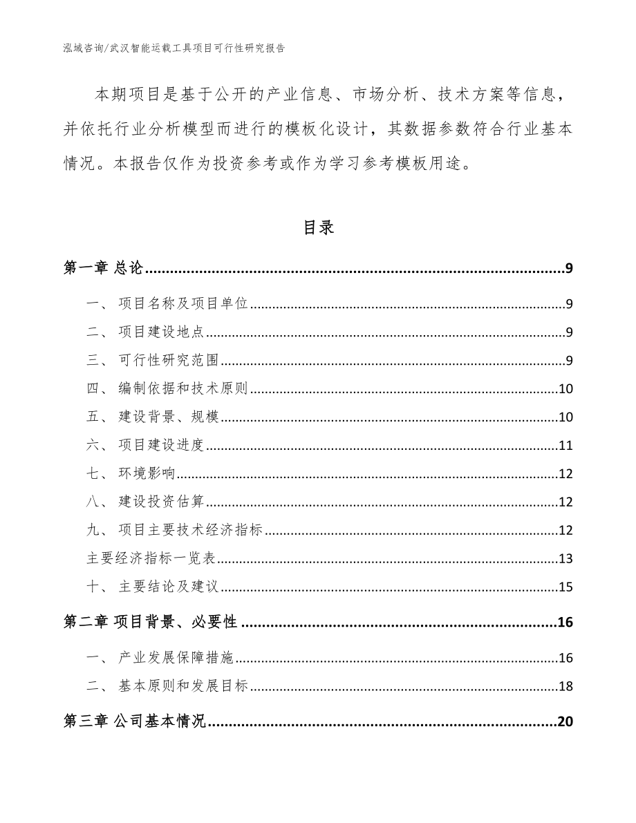 武汉智能运载工具项目可行性研究报告_范文_第3页