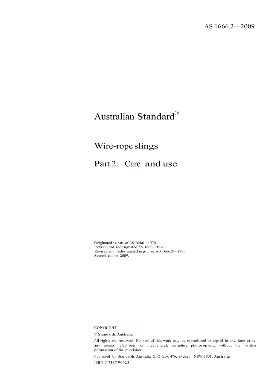 【AS澳大利亚标准】AS 1666.2 WireRope SlingsPart 2 Care and Use_第3页
