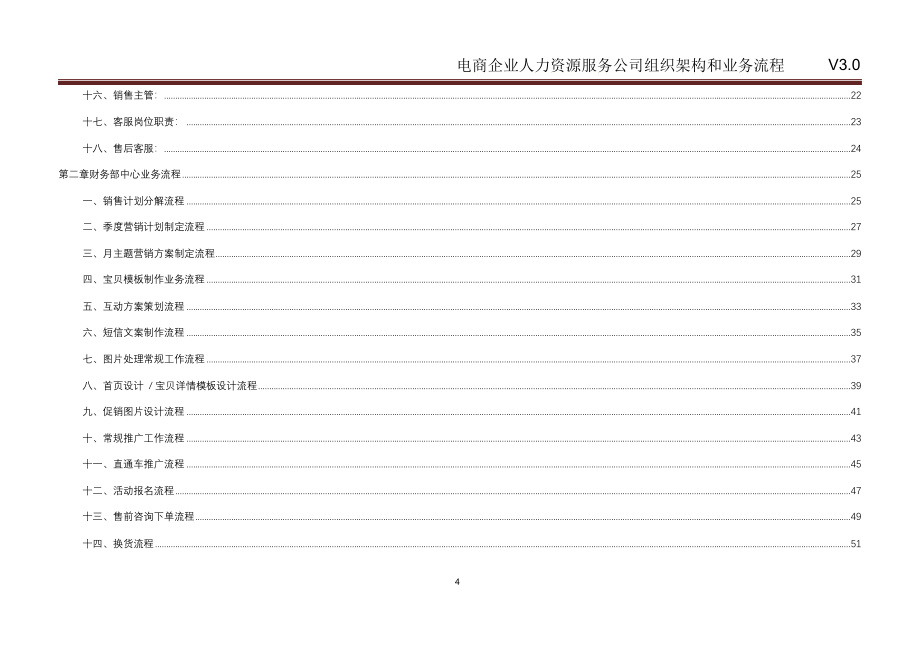 完整版（2022年）电商企业人力资源服务公司组织架构和业务流程.doc_第4页