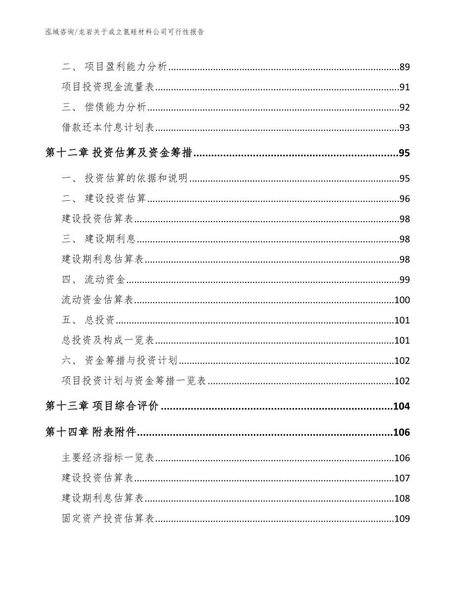 龙岩关于成立氢硅材料公司可行性报告_第5页