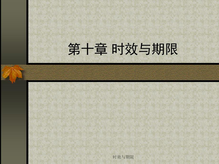 时效与期限课件_第1页