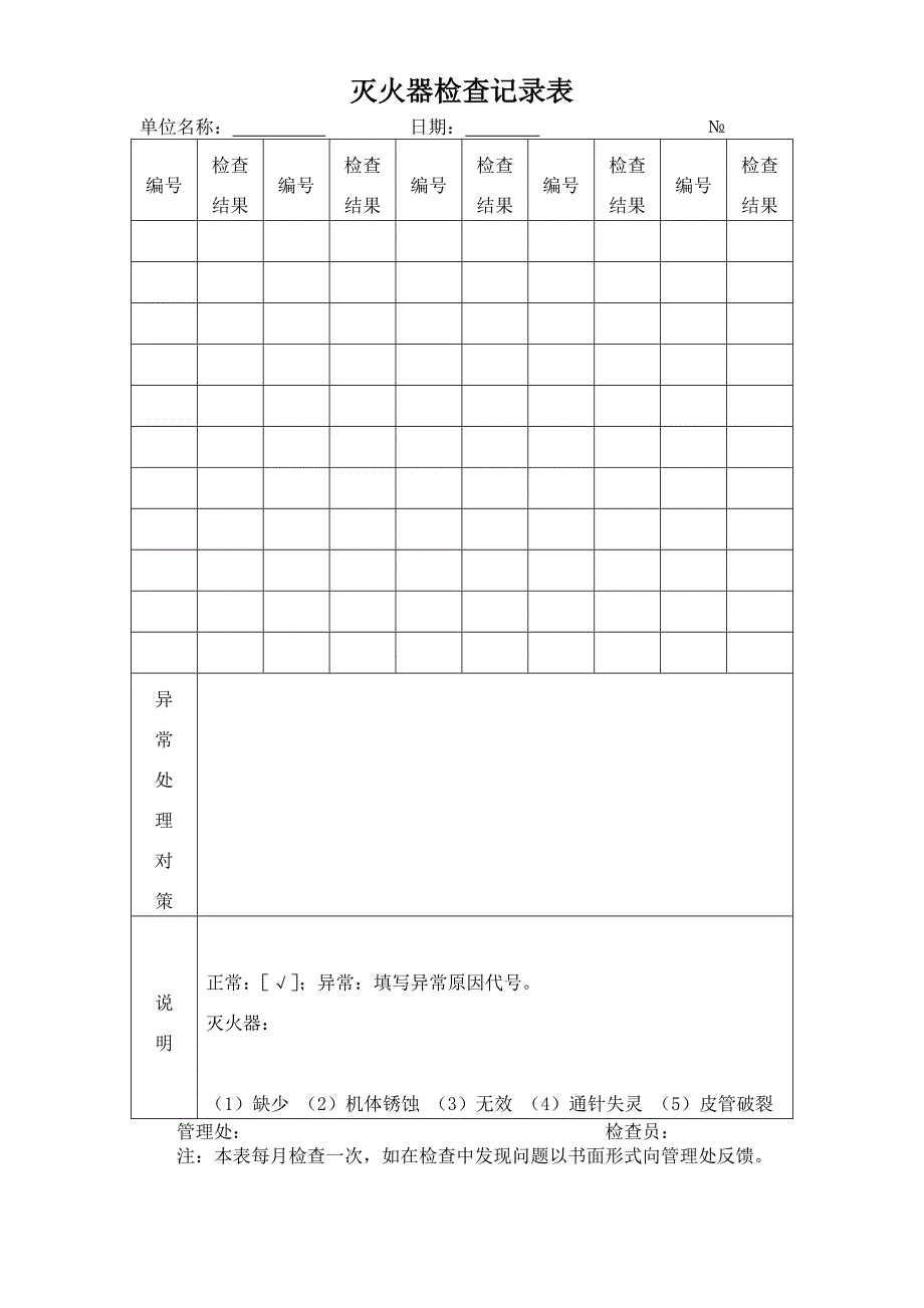 物业公司安保工作全套表格_第1页