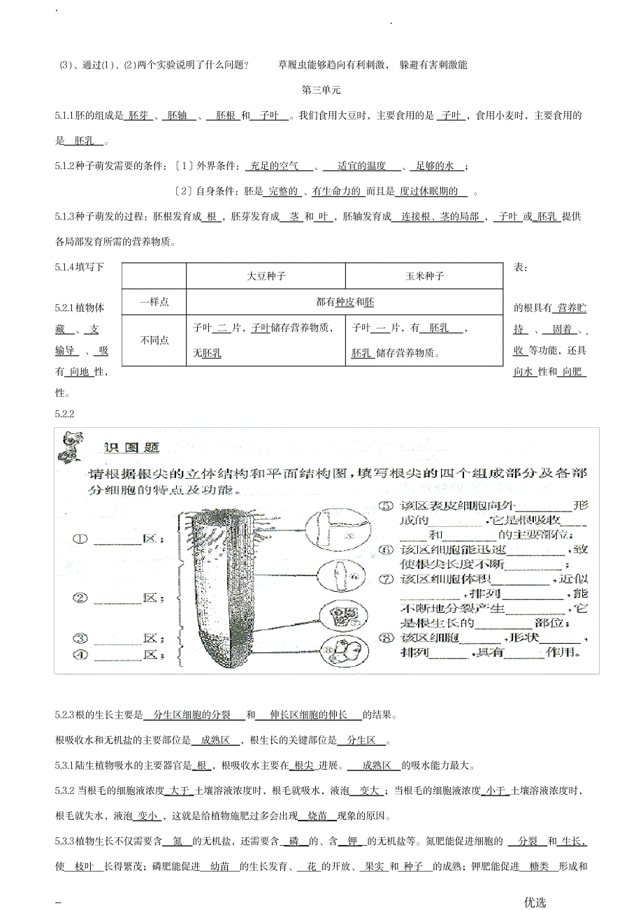 七年级生物苏教版知识点总结答案全_中学教育-中考_第4页