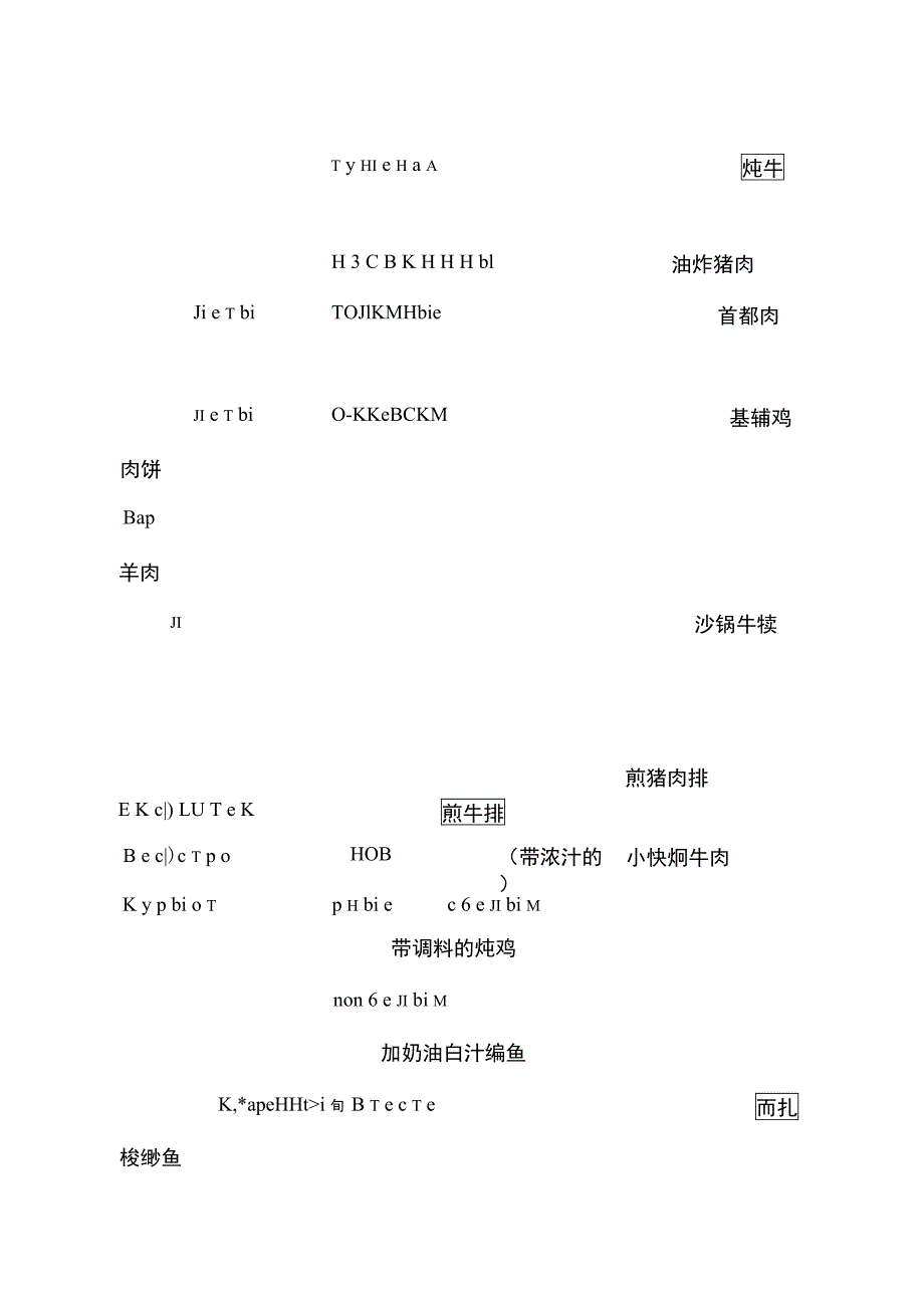 俄罗斯俄语菜单_第2页