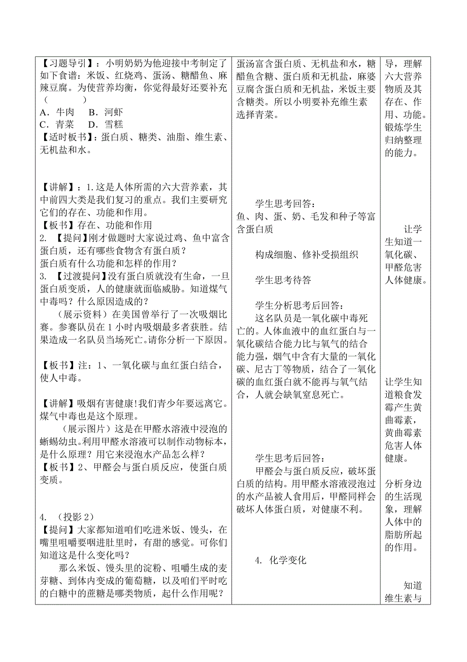 九年级化学与生活复习教案_第2页