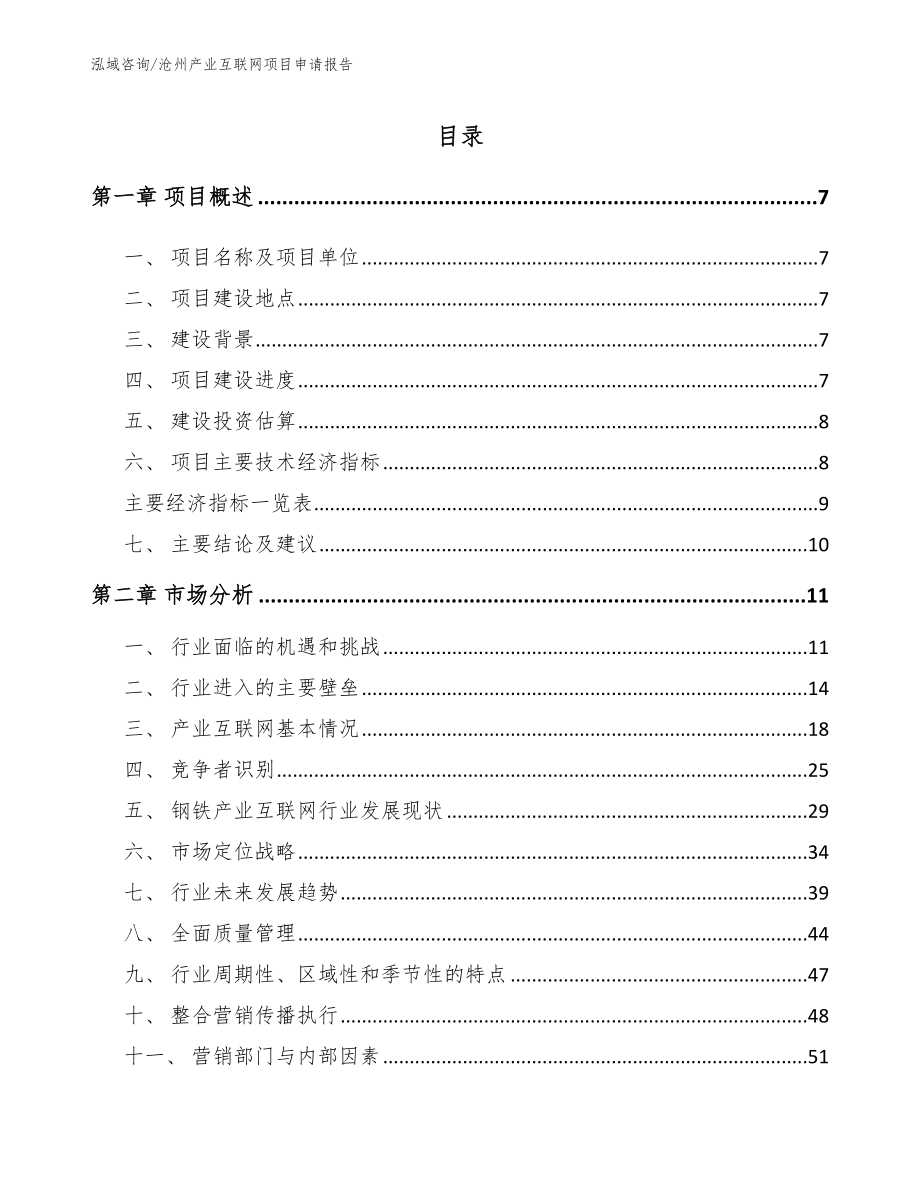 沧州产业互联网项目申请报告_模板_第2页