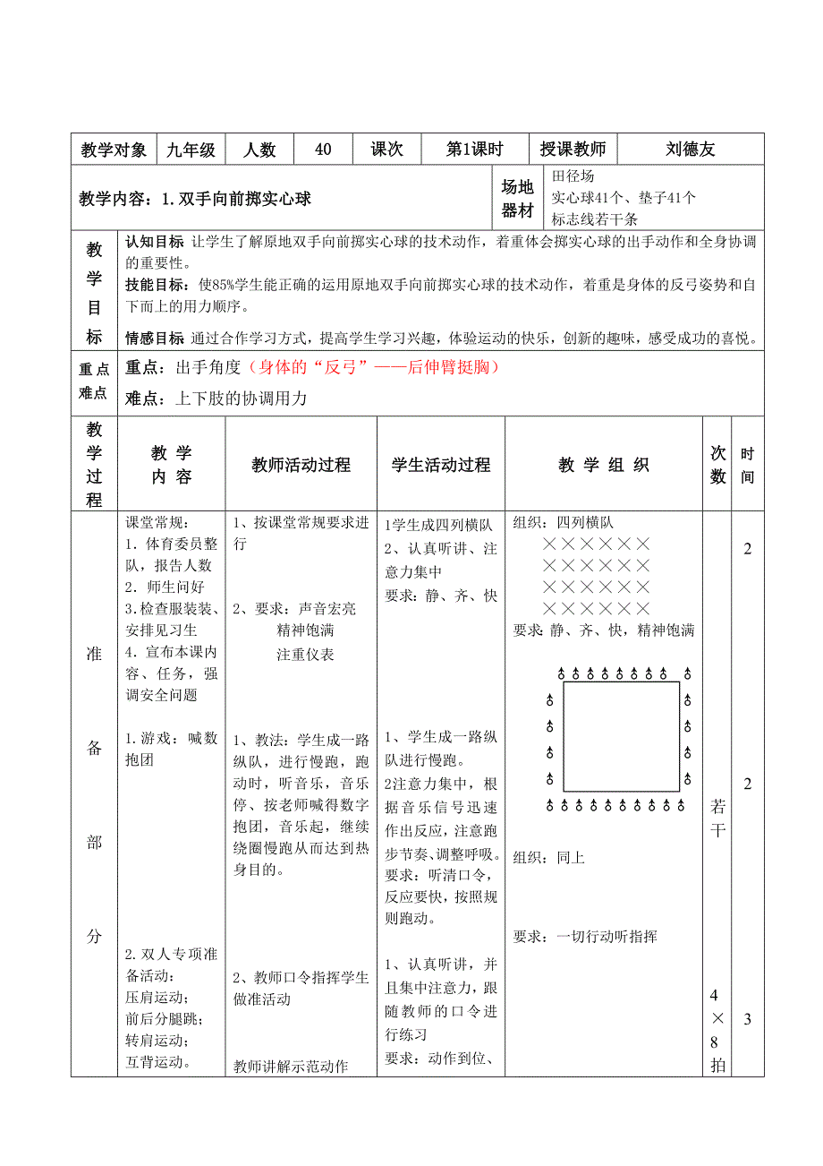 双手向前掷实心球教学设计.doc_第2页