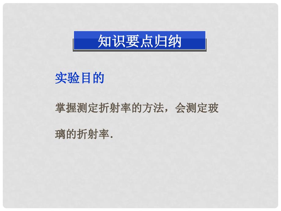 高考物理总复习 实验二 测定玻璃的折射率课件 新人教版选修34_第2页