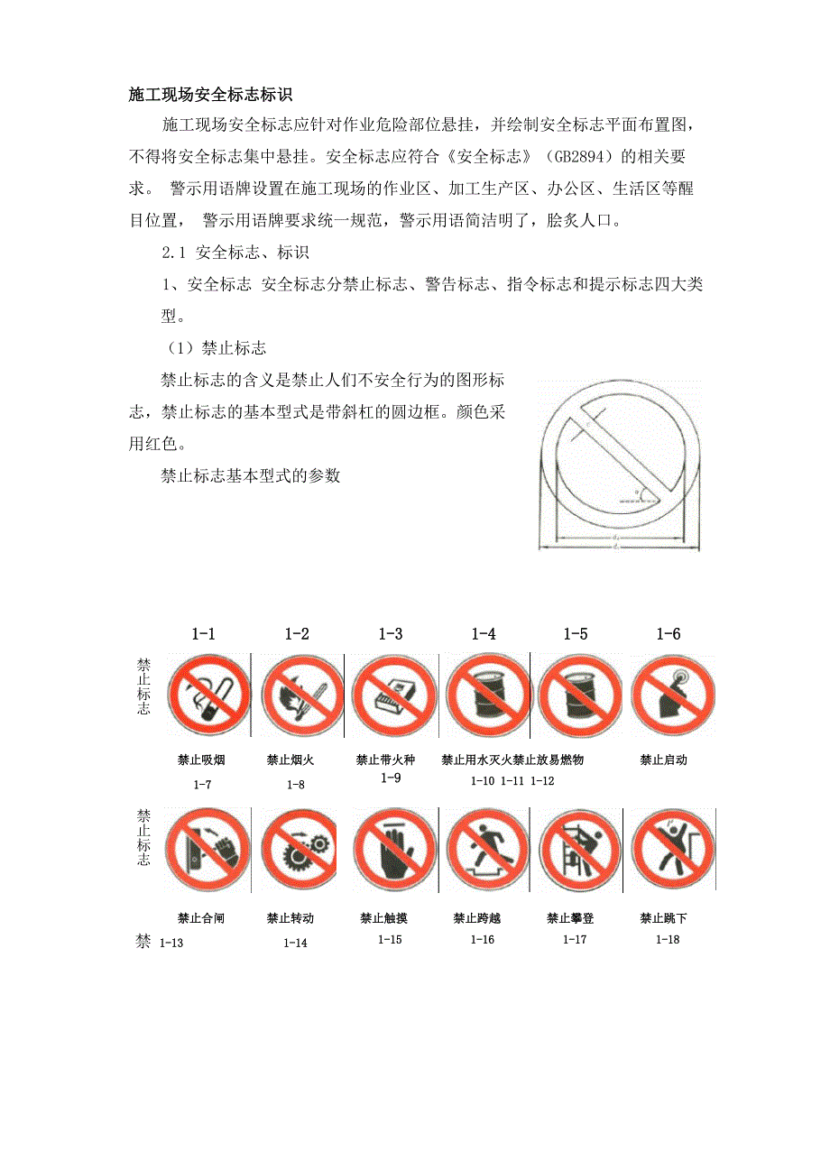 施工现场安全标志标识_第1页