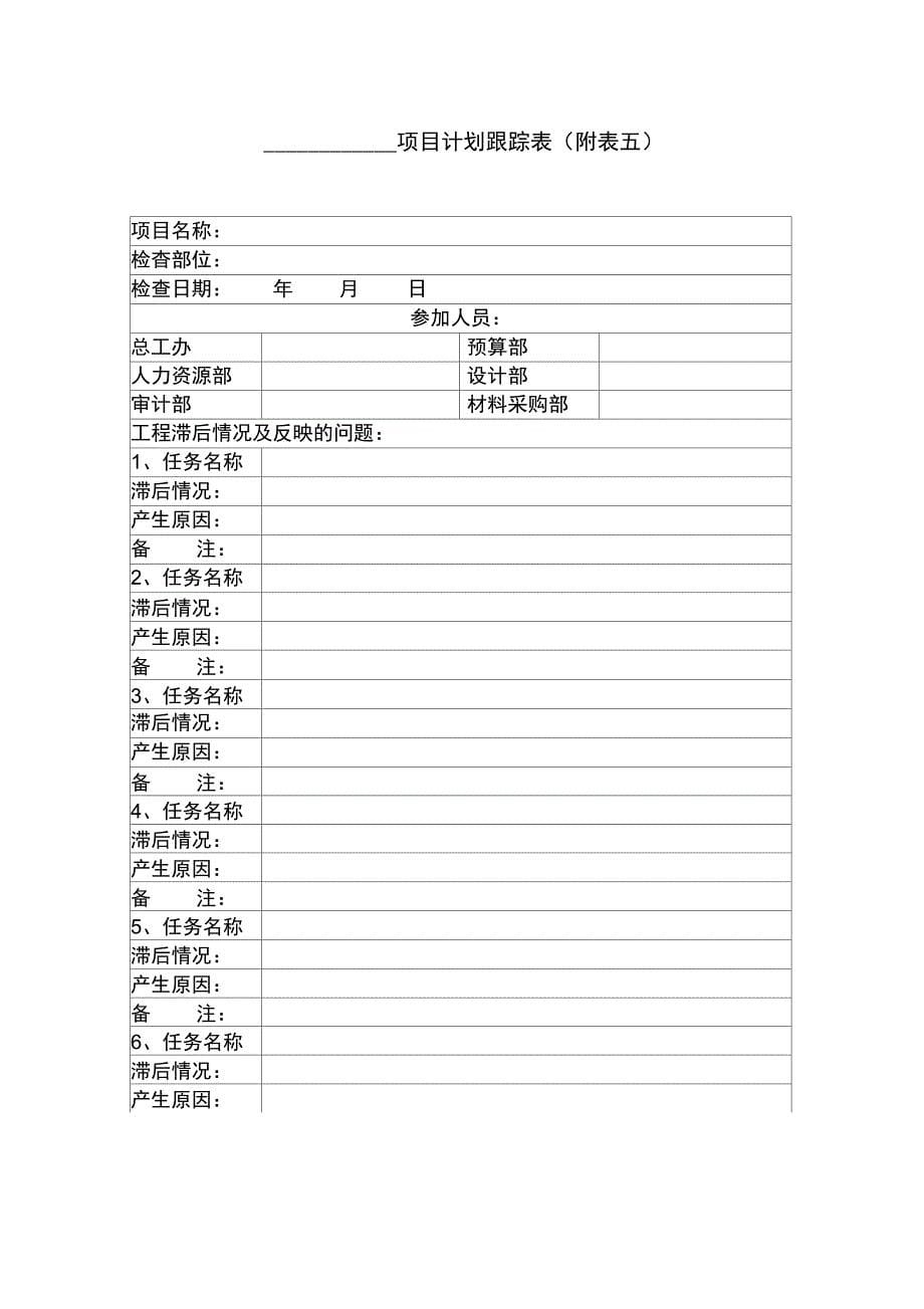 集团项目施工管理表格_第5页