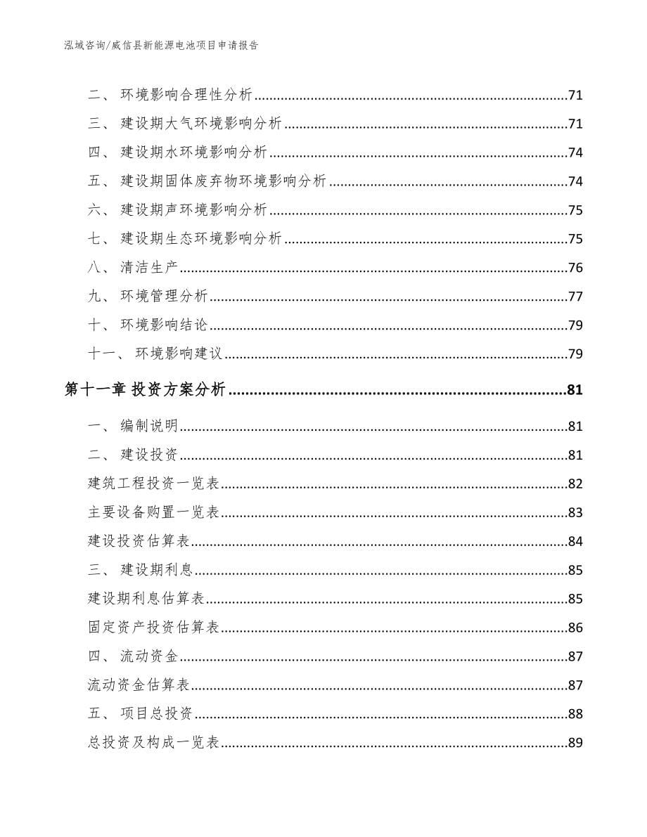 威信县新能源电池项目申请报告_第5页