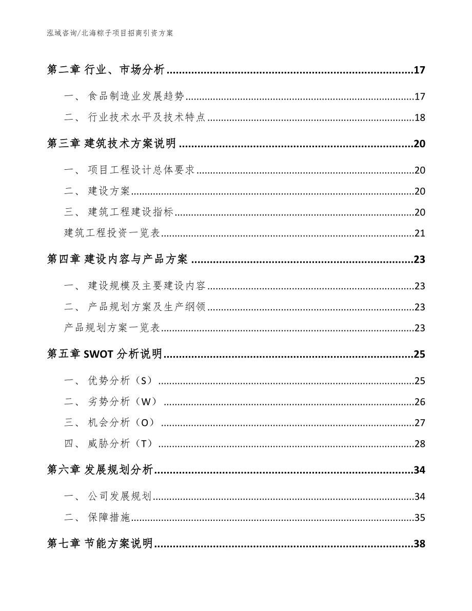 北海粽子项目招商引资方案模板范文_第4页