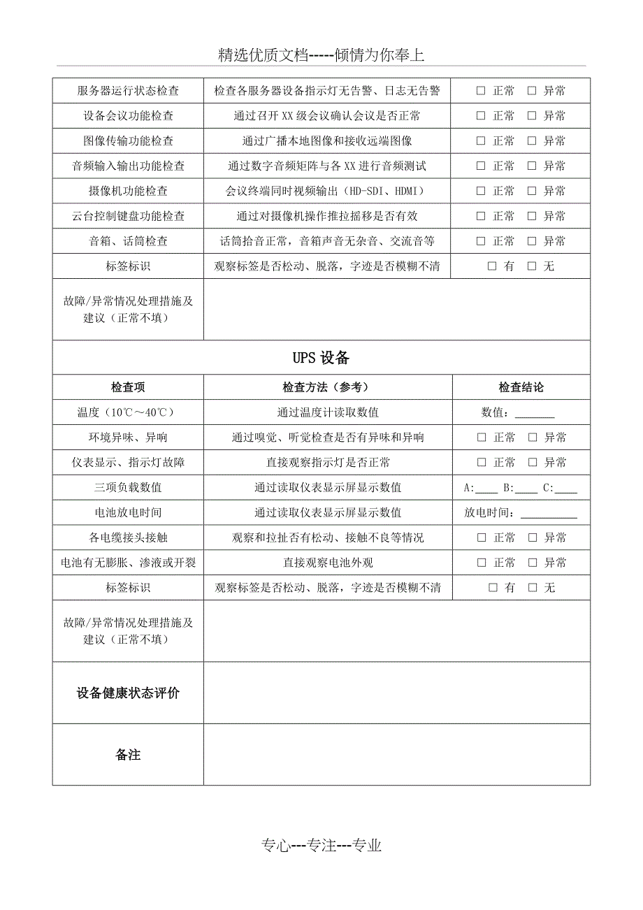 机房设备运行情况日巡检表_第3页