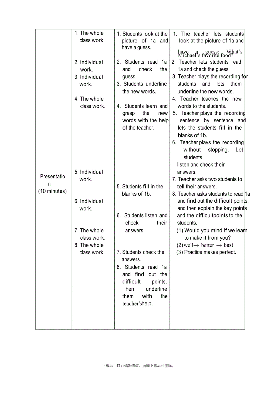 仁爱版英语八年级下册 Unit7 Topic2 SectionB教案_第4页