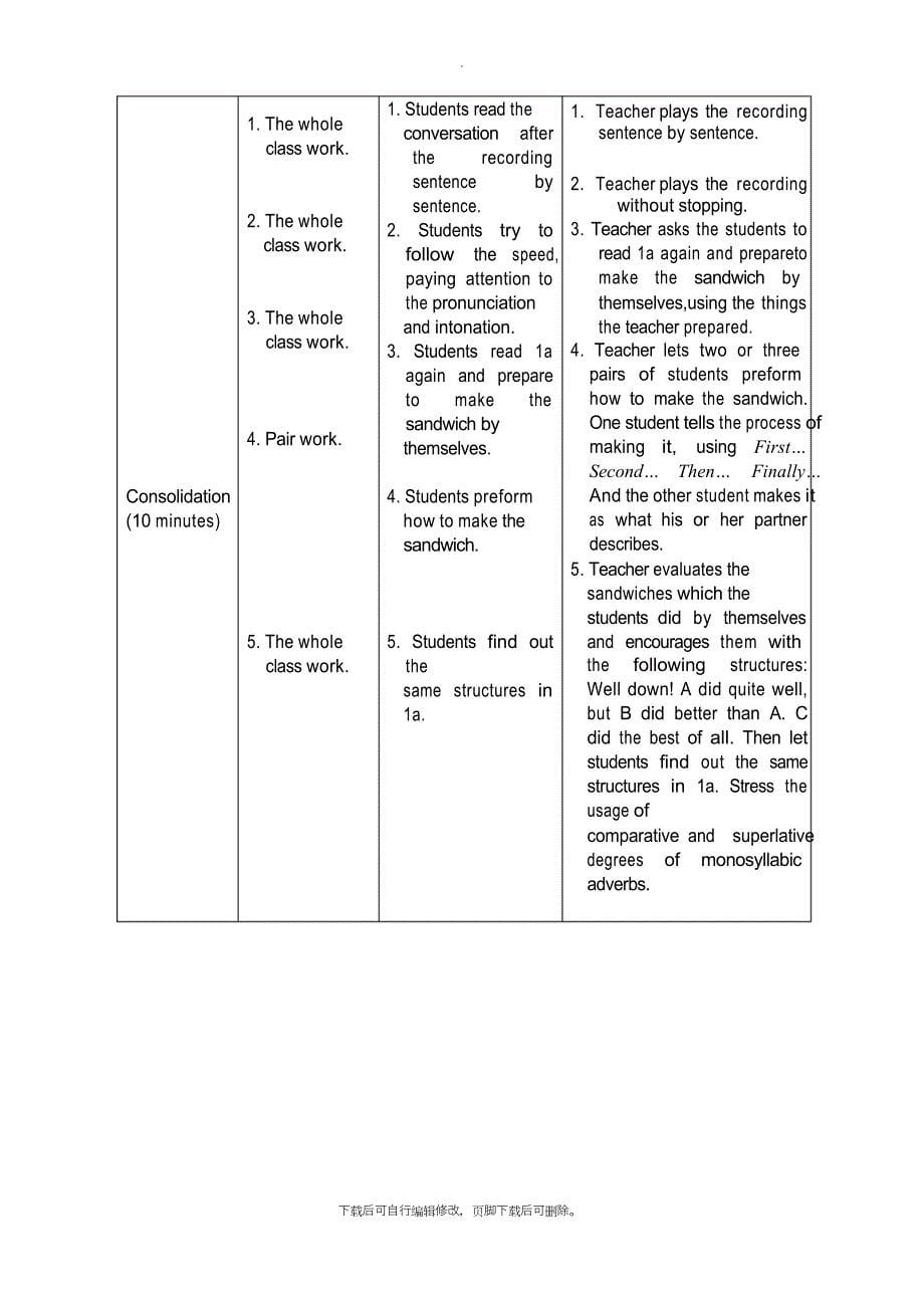 仁爱版英语八年级下册 Unit7 Topic2 SectionB教案_第5页