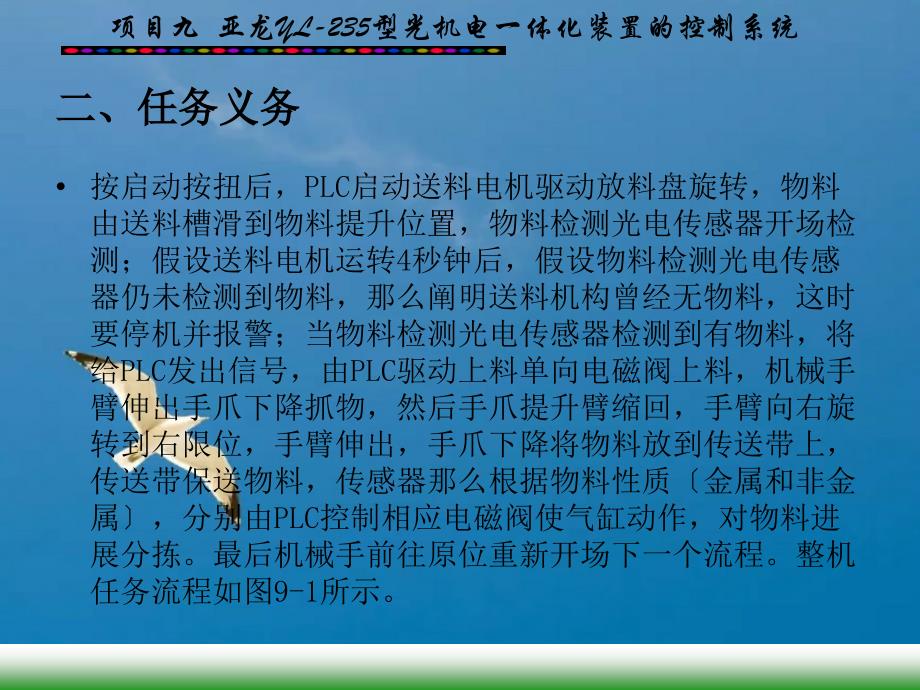 项目九亚龙YL235型光机电一体化装置的控制系统ppt课件_第3页