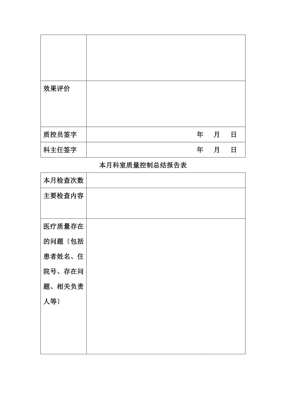 科室质控可持续改进表_第4页