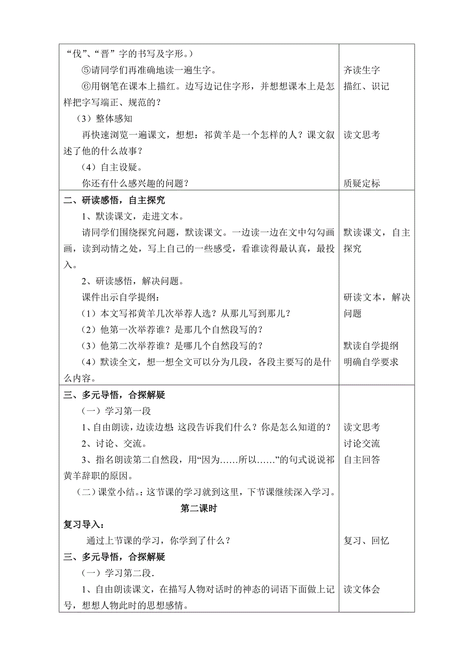 四年级语文第八册《祁黄羊》_第2页