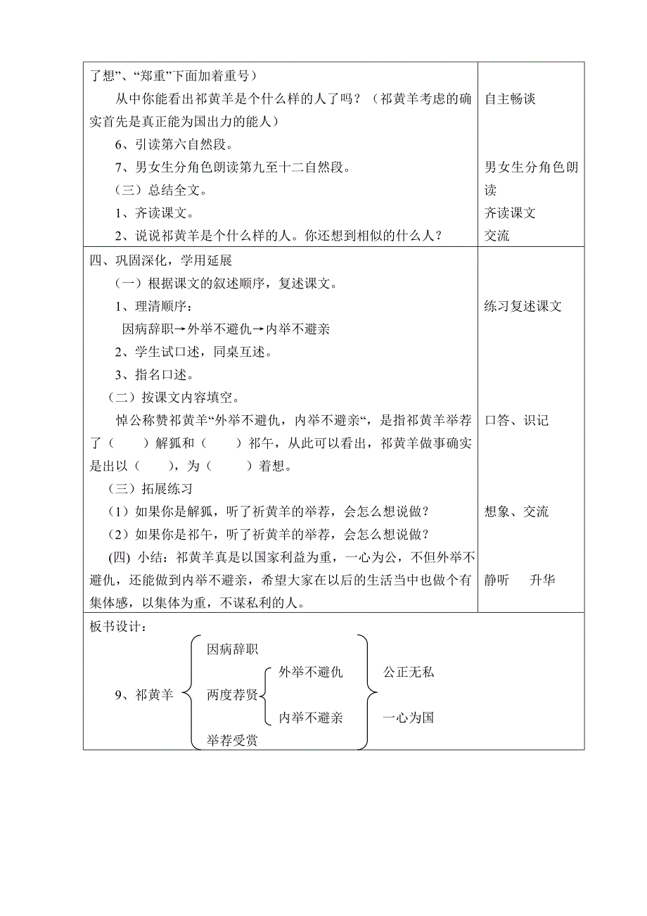 四年级语文第八册《祁黄羊》_第4页