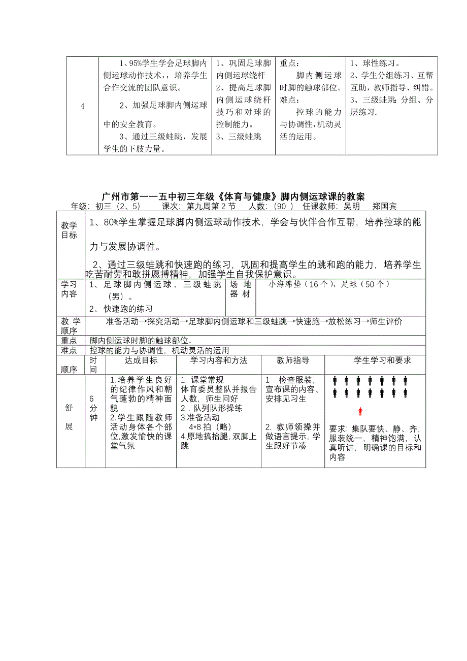 115中学足球脚内侧运球教学设.doc_第3页