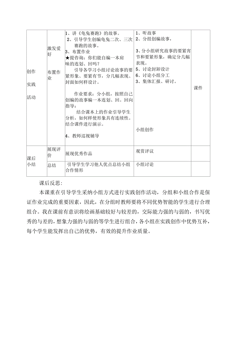 人美版美术三上《连环画》教学设计方案_第3页