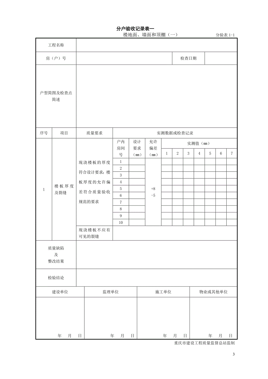 2010年重庆市住宅工程质量分户验收表格(最新).doc_第3页