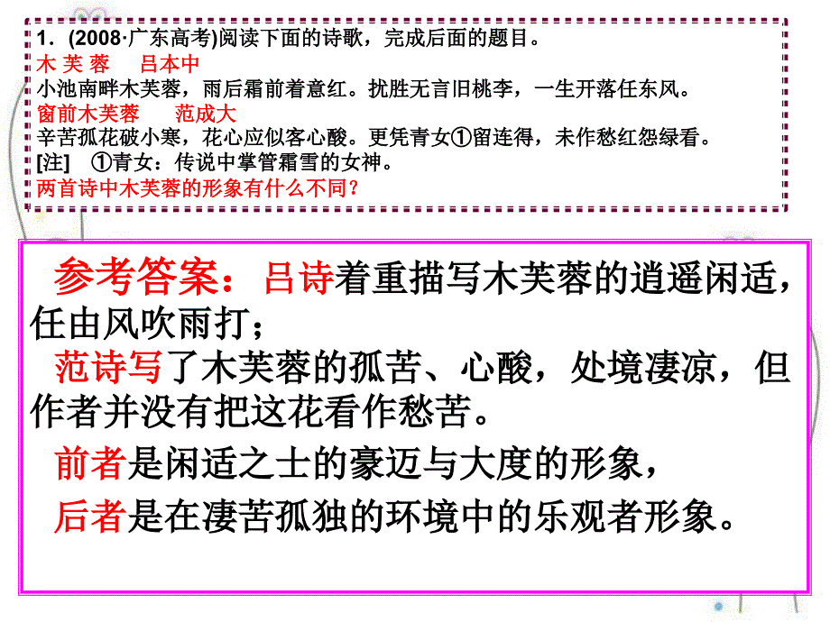 学案6诗歌比较鉴赏答案课件_第2页