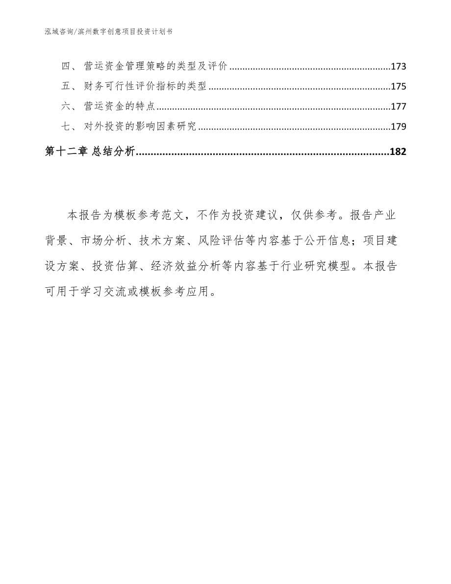 滨州数字创意项目投资计划书模板范本_第5页